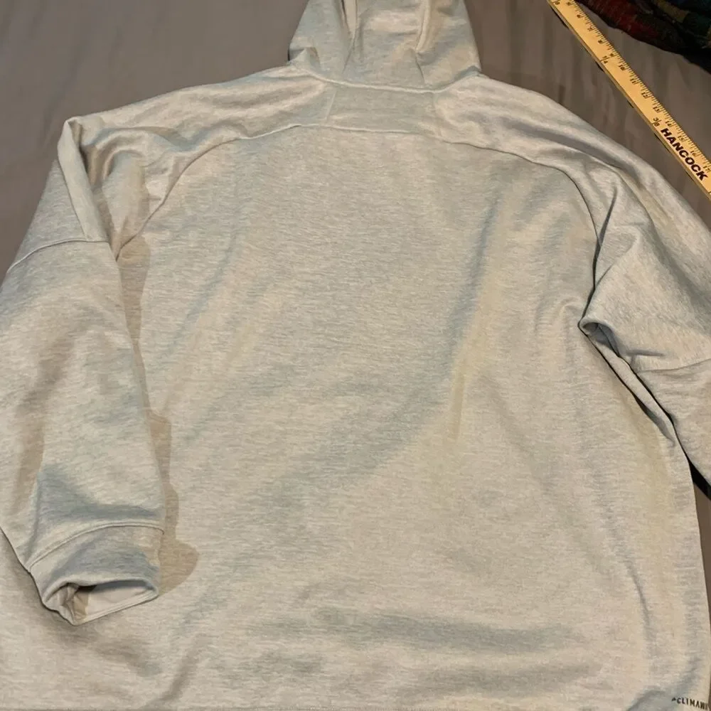 Adidas Men's/ Adult climawarm Grey logo hoodie xxl
